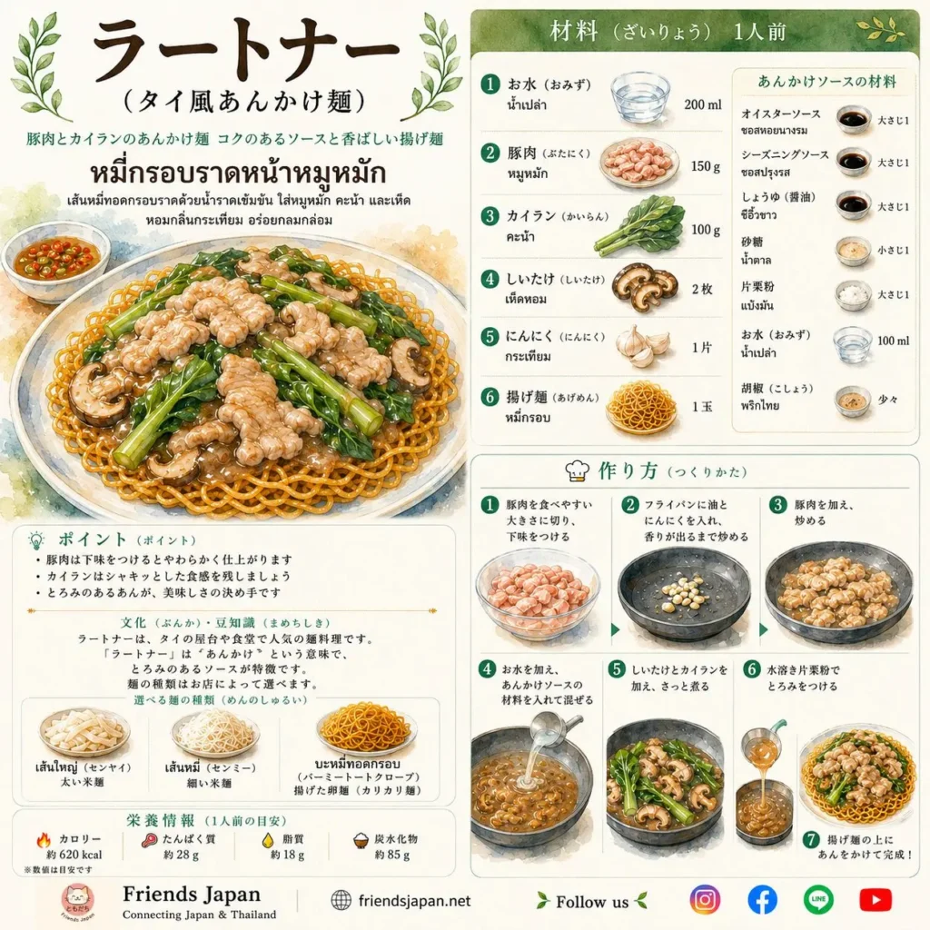 Rad Na Thai gravy noodles with crispy noodles and pork